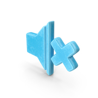 Blue Volume Mute Symbol PNG & PSD Images