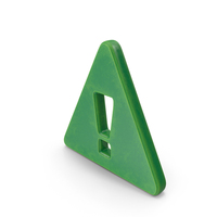 Green Triangular Error Message Symbol PNG & PSD Images