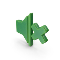 Green Volume Mute Symbol PNG & PSD Images