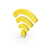 Yellow WiFi Symbol PNG & PSD Images