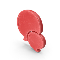 Red Big & Small Round Message Symbol PNG & PSD Images