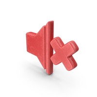 Red Volume Mute Symbol PNG & PSD Images