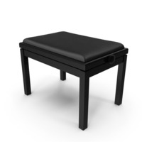 Adjustable Piano Bench Leather Black PNG & PSD Images