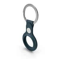 AirTag Leather Key Ring Blue PNG & PSD Images