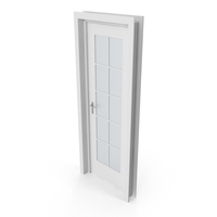 White Door with Clear Safety Glass PNG & PSD Images