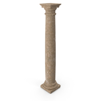 Eroded Stone Tuscan Column PNG & PSD Images