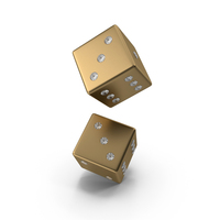 Gold Dice With Crystal PNG & PSD Images