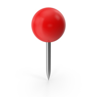 Red Round Drawing Pin PNG & PSD Images