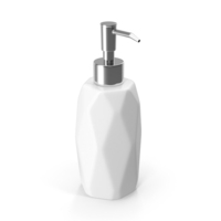 Ceramic Stoneware Soap Dispenser_ White PNG & PSD Images