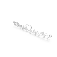 White Heart Nature Frame Design PNG & PSD Images