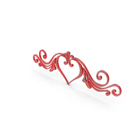 Red Glass Floral Frame Design PNG & PSD Images