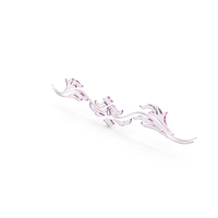 Pink Glass Floral Frame Design PNG & PSD Images