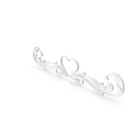 White Floral Heart Frame Design PNG & PSD Images