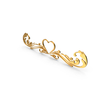 Golden Heart Frame Design PNG & PSD Images
