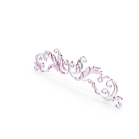 Pink Glass Leaves Frame Design PNG & PSD Images