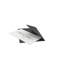 Black Envelope With Thank You Note PNG & PSD Images