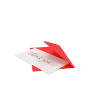 Red Envelope With Thank You Note PNG & PSD Images