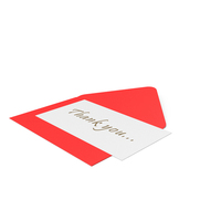 Red Envelope With Thank You Note PNG & PSD Images