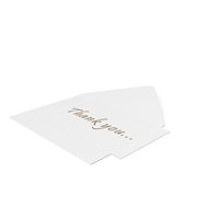 White Envelope With Thank You Note PNG & PSD Images