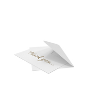 White Envelope With Thank You Note PNG & PSD Images
