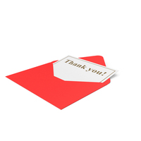 Red Envelope With Thank You Note PNG & PSD Images