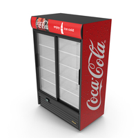 Coca Cola Double Door Display Refrigerator PNG & PSD Images