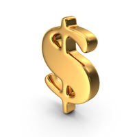 Golden Dollar Symbol PNG & PSD Images