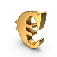 Golden Euro Sign PNG & PSD Images