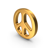 Golden Peace Symbol PNG & PSD Images