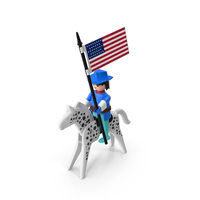 Playmobil Cavalry Corporal with Banner PNG & PSD Images