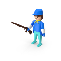 Playmobil Cavalry Privat With Rifle PNG & PSD Images
