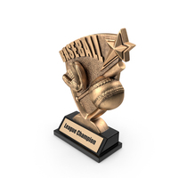 Baseball Championship Trophy Brass PNG & PSD Images