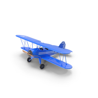 Blue Biplane PNG & PSD Images