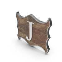 Dual Sided Wooden Frame Alphabet J PNG & PSD Images