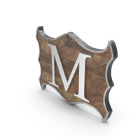 Dual Sided Wooden Frame Alphabet M PNG & PSD Images