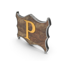 Dual Sided Wooden Frame Alphabet P PNG & PSD Images