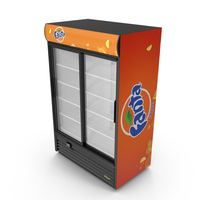 Fanta Double Door Display Refrigerator PNG & PSD Images