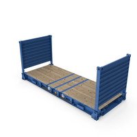 Flat Rack Container Blue PNG & PSD Images