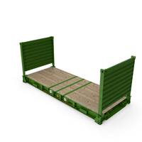 Flat Rack Container Green PNG & PSD Images