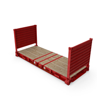 Flat Rack Container Red PNG & PSD Images