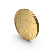 法国欧元硬币50美分PNG和PSD图像