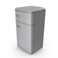 Retro Refrigerator Aluminium PNG & PSD Images