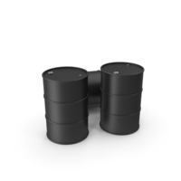 Three Black Oil Barrels PNG & PSD Images