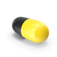 Black & Yellow Capsule PNG & PSD Images