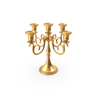 Candlestick Branch Gold PNG & PSD Images