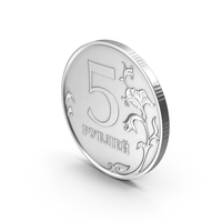 Russian 5 Rubles Coin PNG & PSD Images