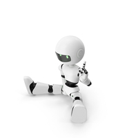 Small Robot Toy Sitting Pose PNG & PSD Images