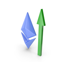 Ethereum Symbol With Upward Arrow PNG & PSD Images
