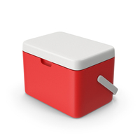 Red Plastic Ice Cooler Box PNG & PSD Images