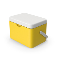 Yellow Plastic Ice Cooler Box PNG & PSD Images